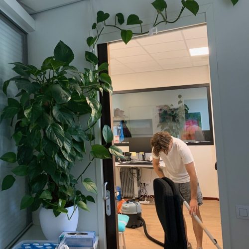 Opruimen en schoonmaken na afloop van de klus